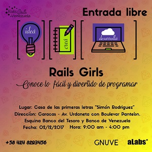 Evento Rails Girls Venezuela 2017